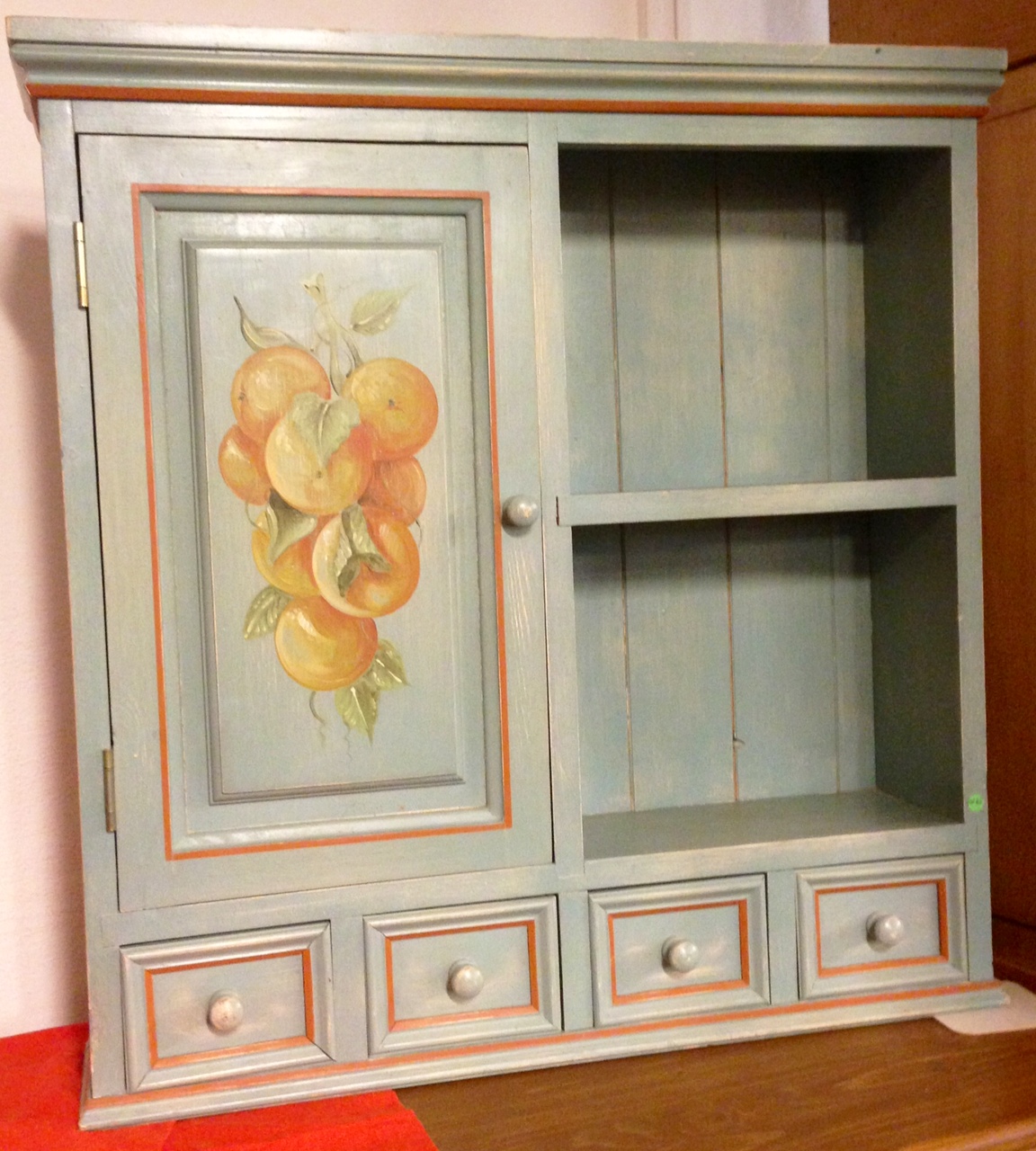 Antique Painted Wall Cabinet Luc S